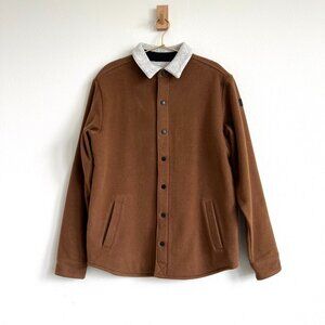 Smartwool Whiskey Anchor Line Wool Sherpa Lined Cabincore Shirt Jacket - M